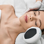 Woman recieving IPL Treatment for her face