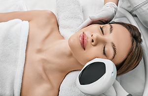 Woman recieving IPL Treatment for her face